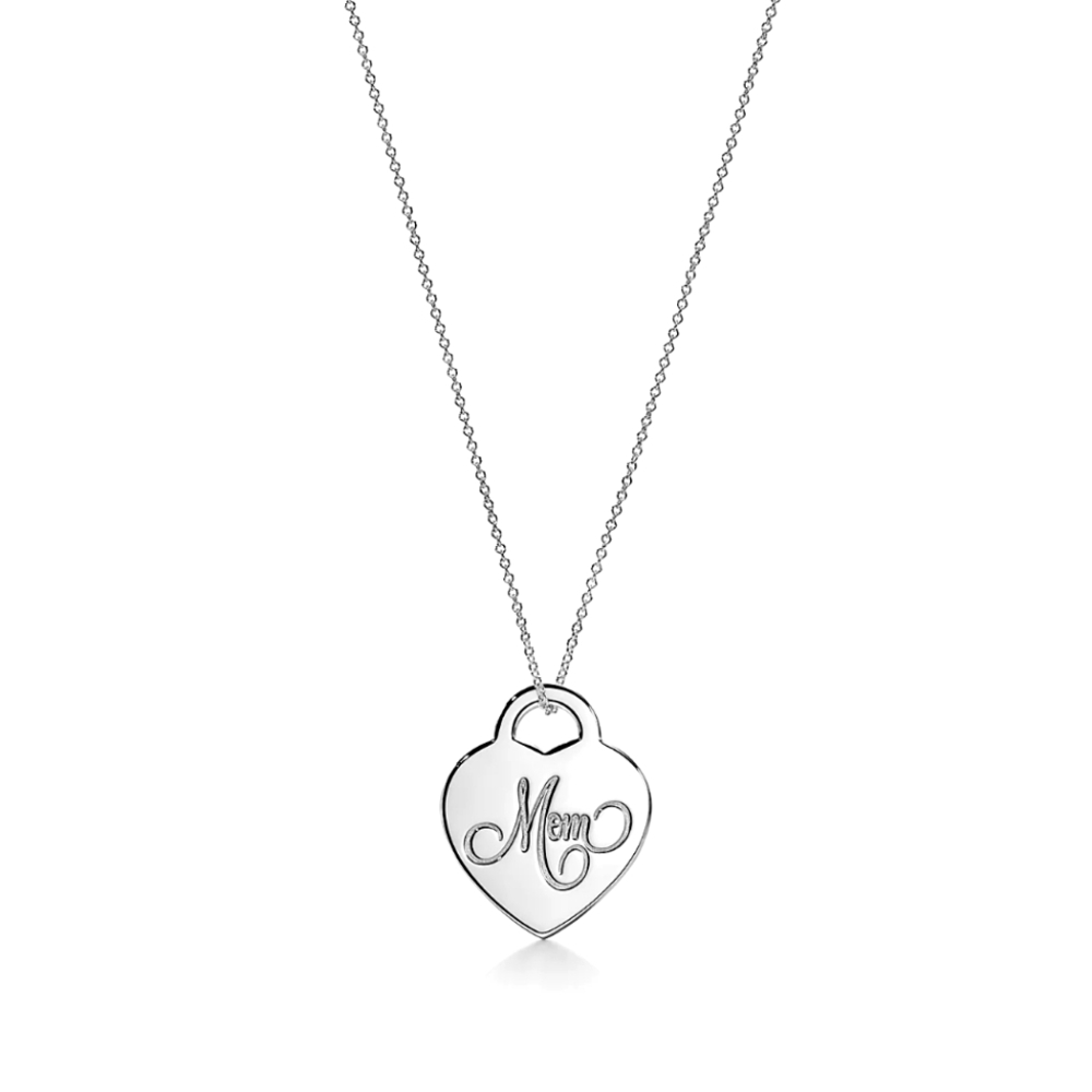 Tiffany and Co. Engraved Mom necklace